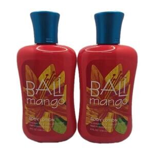 2 Bath & Body Works Bali Mango Shea Butter Vitamin e Lotion 8oz each HTF P2D